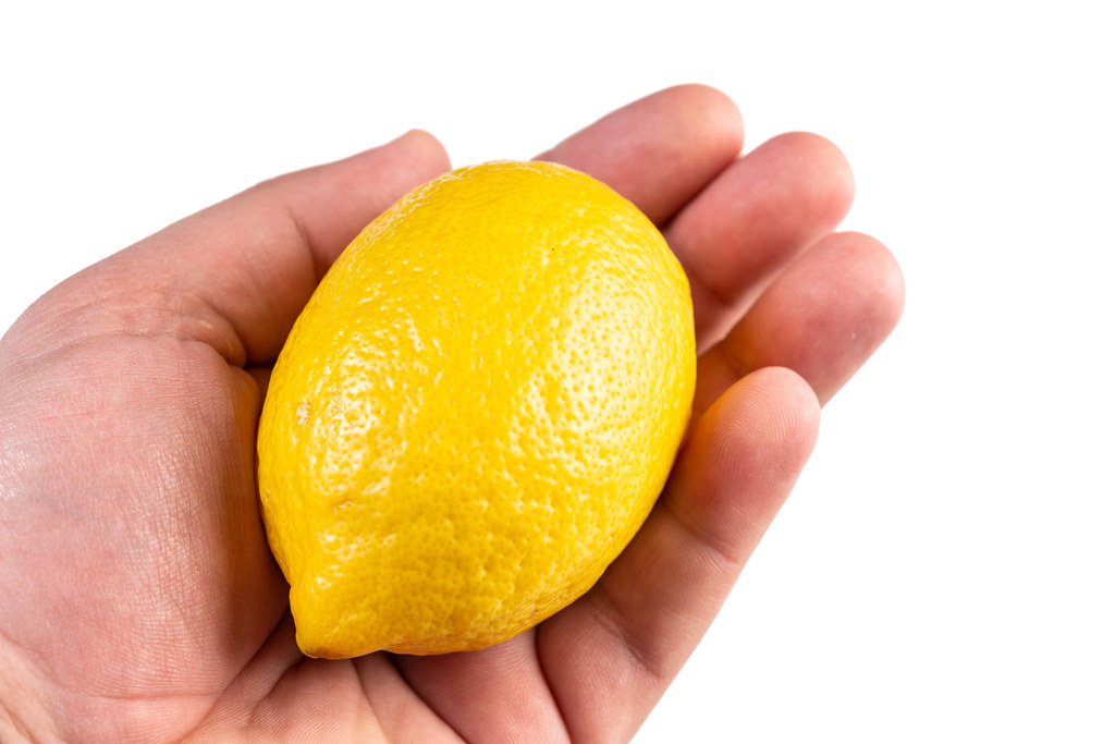 Yellow Lemon in the hand